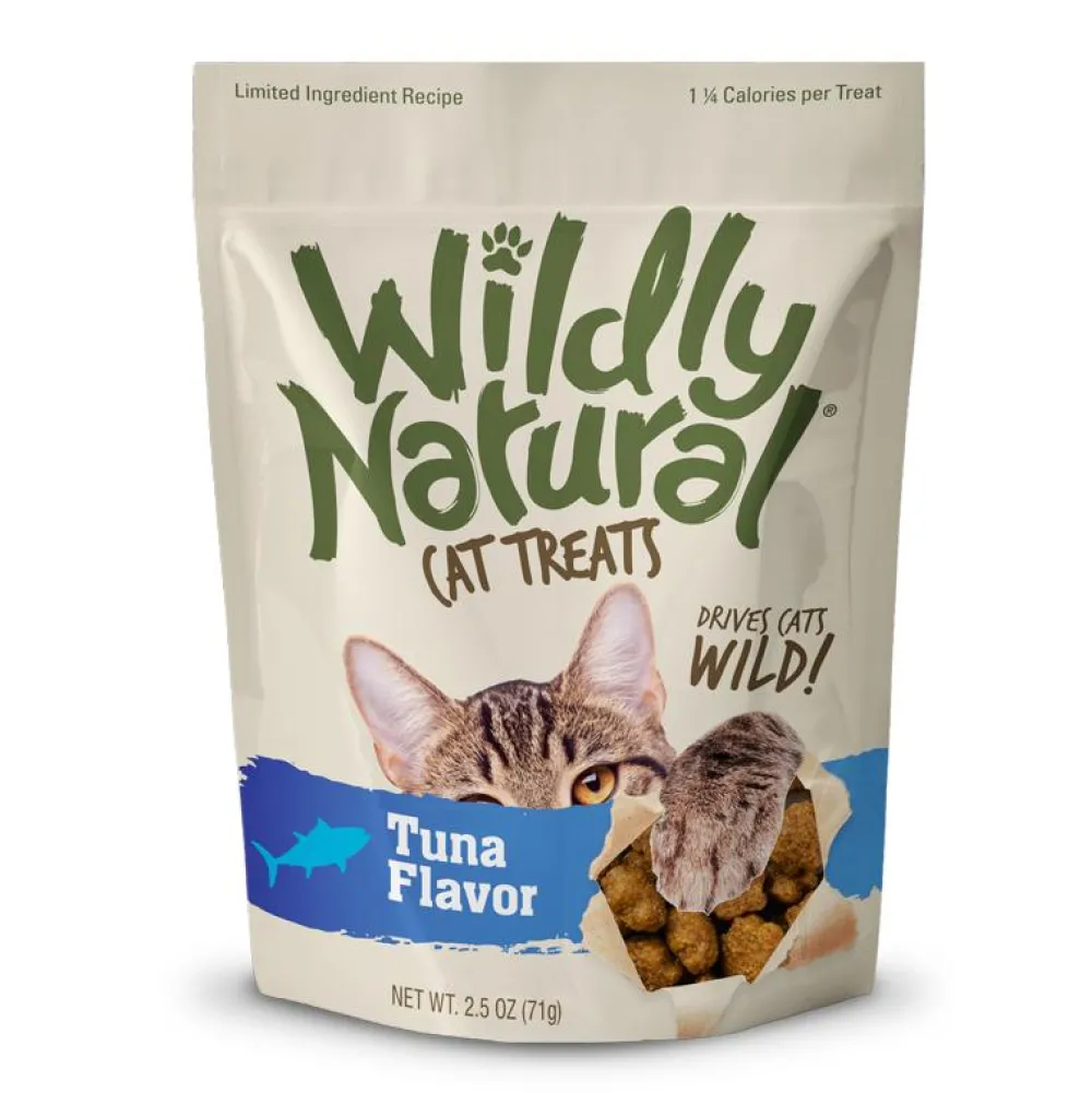 Wildly Natural Crunchy Treats^Tuna Flavor Cat Treats, 2.5-oz