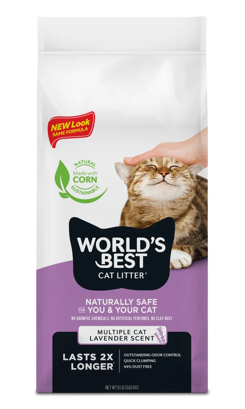 World's Best Litter & Accessories | Litter & Accessories^Multiple Cat Lavender Scented Clumping Cat Litter, 8-lb