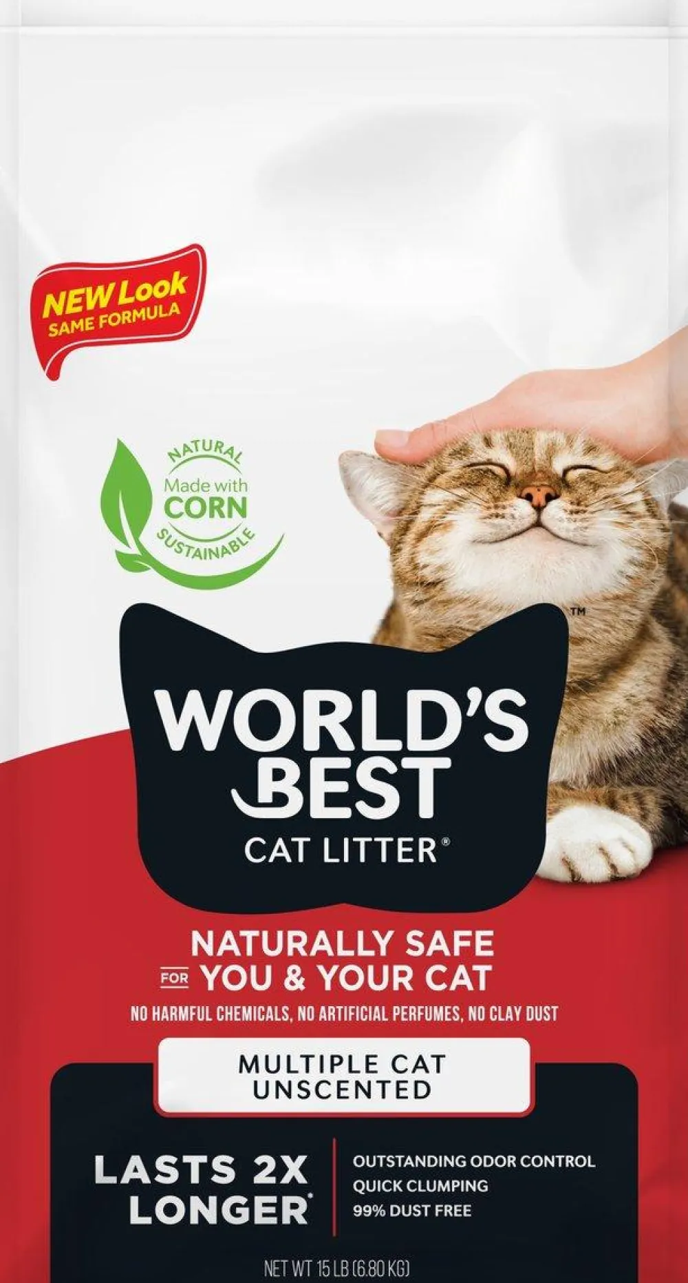 World's Best Litter & Accessories | Litter & Accessories^Multiple Cat Unscented Clumping Cat Litter, 15-lb