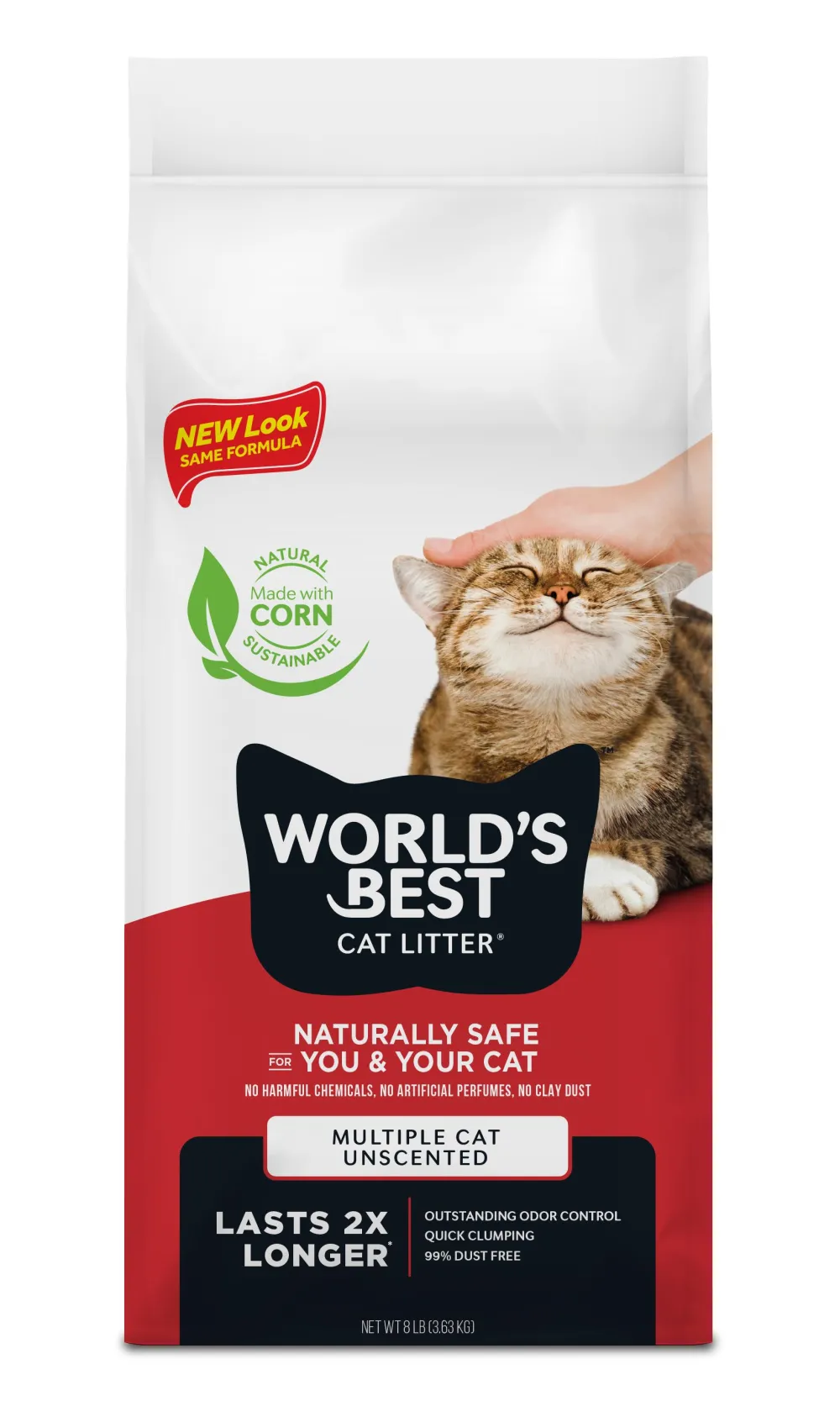 World's Best Litter & Accessories | Litter & Accessories^Multiple Cat Unscented Clumping Cat Litter, 8-lb