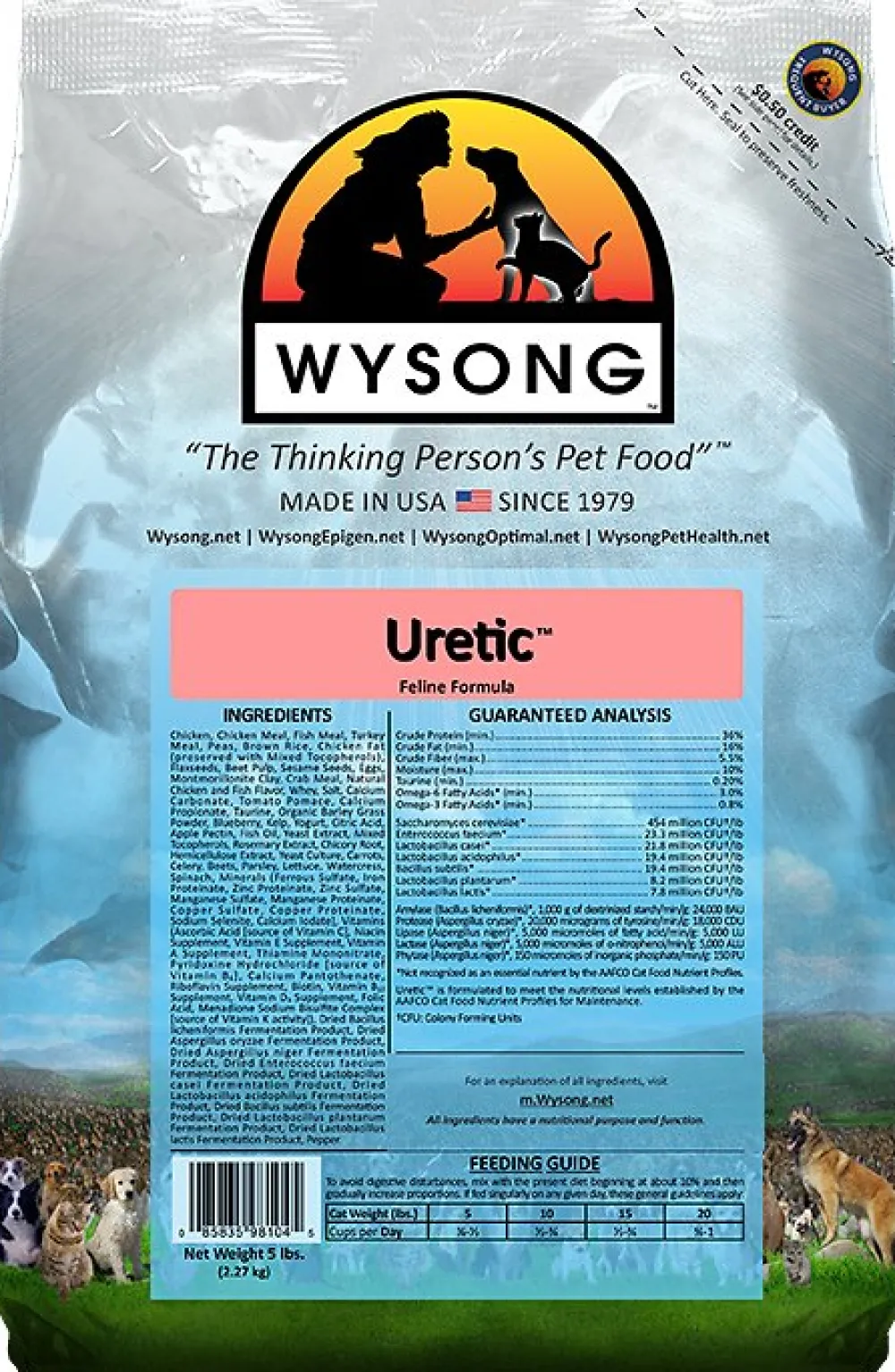 Wysong Dry Food^Uretic Dry Cat Food, 5-lb