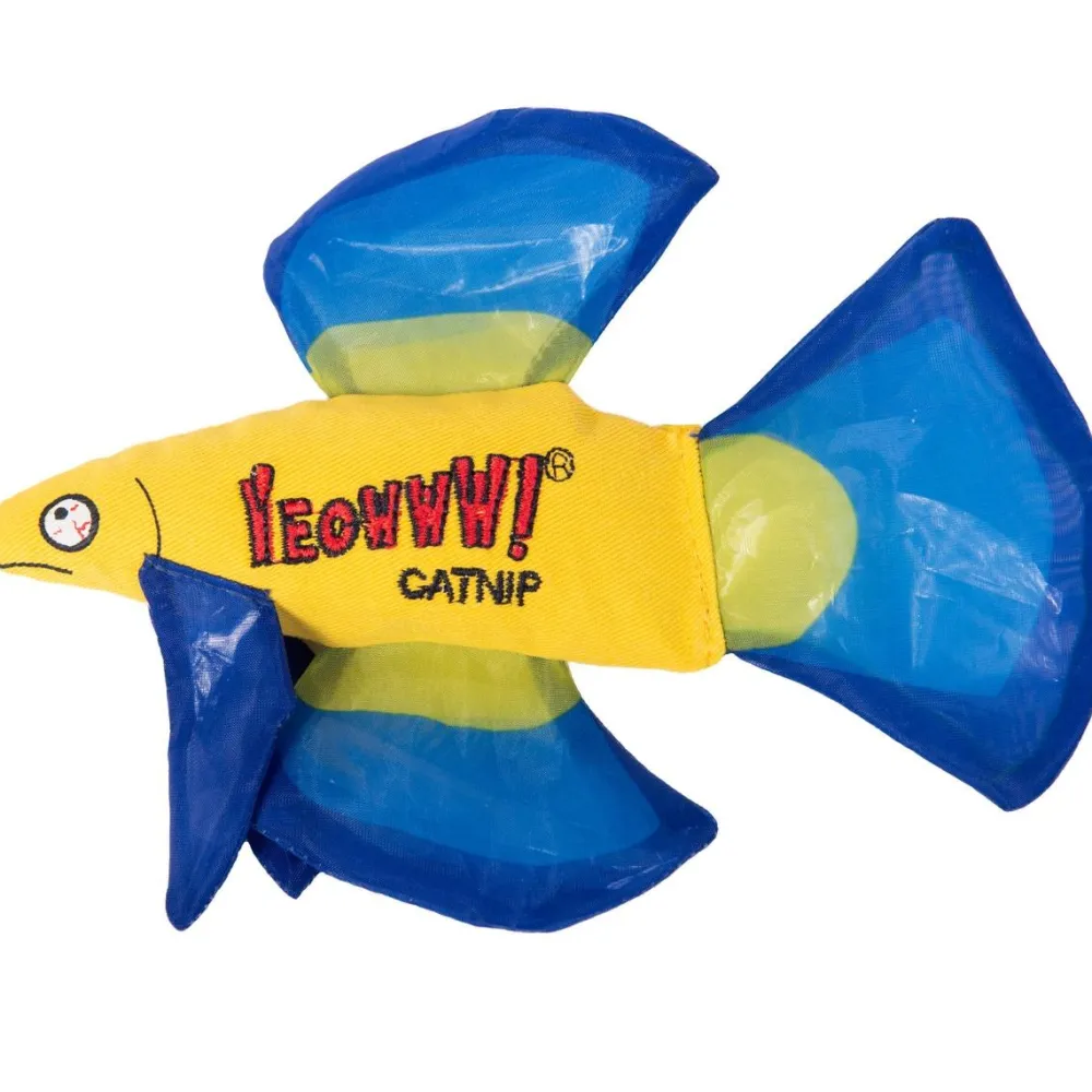 Yeowww! Toys | Toys^Mo Betta Fish Cat Toy, Blue, 6.5-in