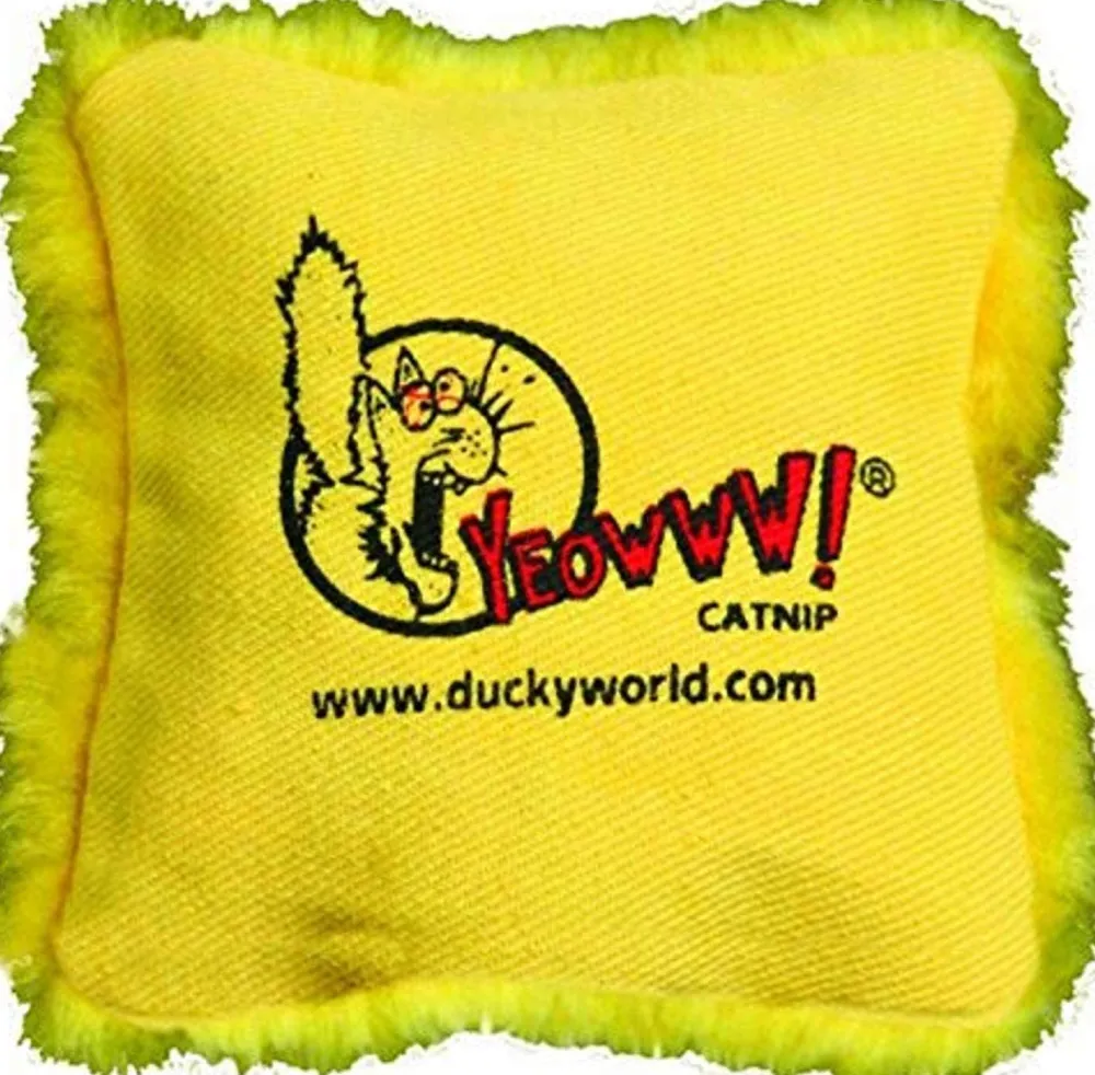 Yeowww! Toys | Toys^Pillow Catnip Cat Toy, Yellow, 2.5-in