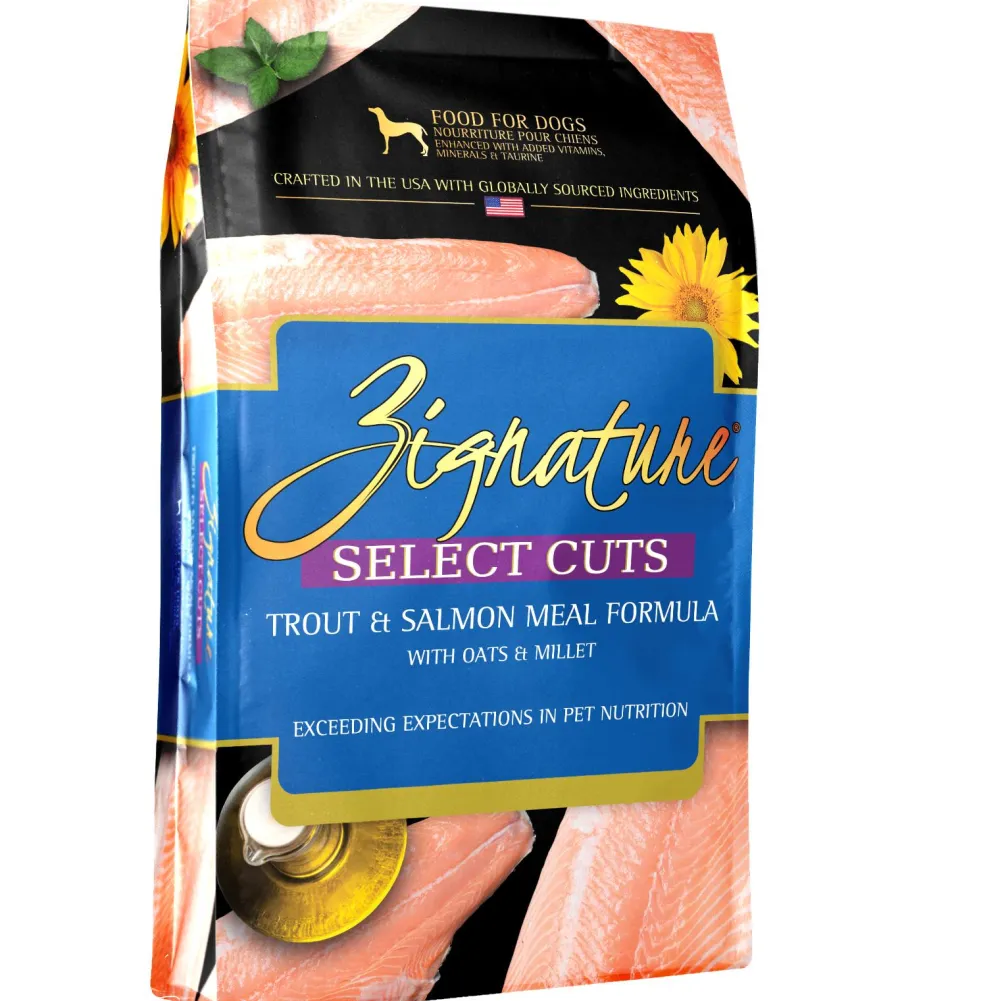 Zignature Dry Food^Select Cuts Trout & Salmon Meal Formula Dry Dog Food, 4-lb