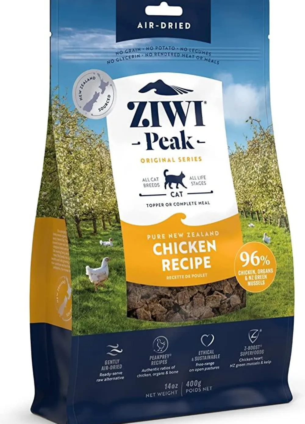Ziwi Air-Dried & Dehydrated Food^Peak Chicken Recipe Air-Dried Cat Food, 14-oz | 400-g