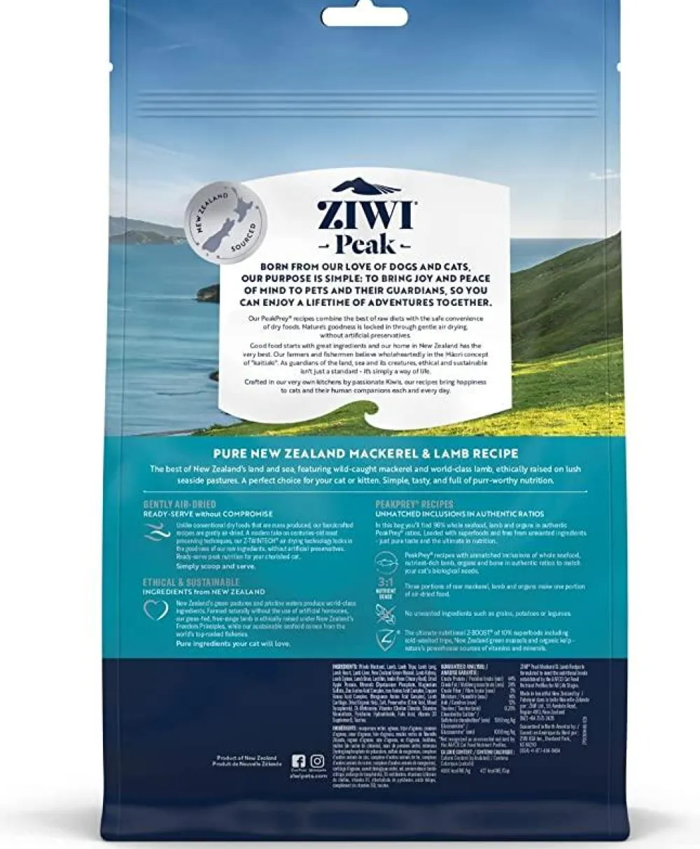 Ziwi Air-Dried & Dehydrated Food^Peak Mackerel & Lamb Recipe Air-Dried Cat Food, 14-oz | 400-g