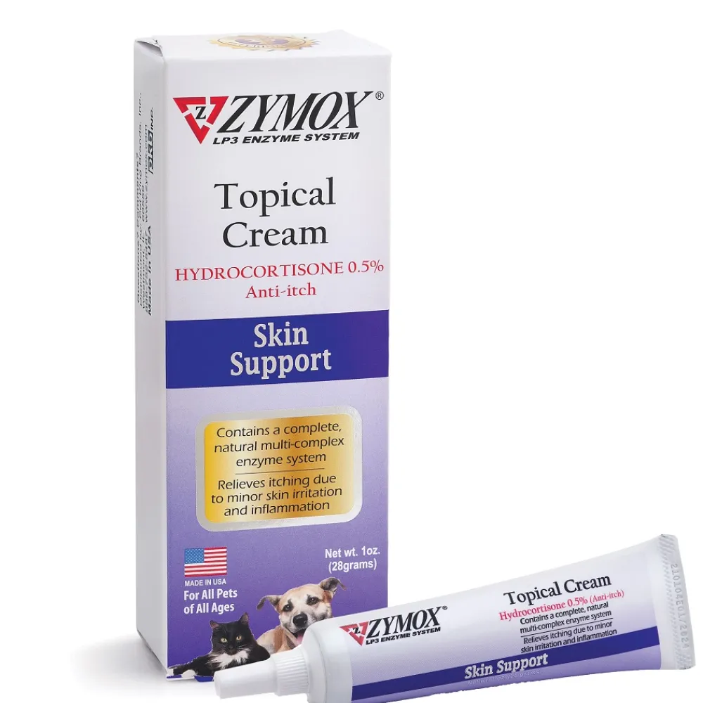 Zymox Healthcare | Healthcare^Enzymatic Topical Cream with Hydrocortisone 0.5% for Dogs & Cats, 1-oz tube